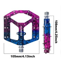 Gineyea Mountain Bike Pedals MTB Pedals Bicycle Flat Pedals Aluminum 9/16" Sealed Bearing Lightweight Platform for Road Bike