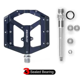 Gineyea Mountain Bike Pedals MTB Pedals Bicycle Flat Pedals Aluminum 9/16" Sealed Bearing Lightweight Platform for Road Bike