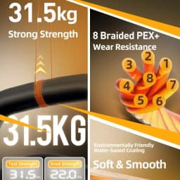 HASIDA Butterfly 100m 8Braided PE PEX+ Tech Standard Line Dia Smooth Soft Environmentally Friendly 0.6-5.0# Anti UV Fishing Line