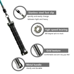 MOGOLD Training Jump Rope: Quick-Change Cord, Anti-Slip Mesh Grip, Durable Metal Handle – Built for Sustained Training