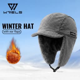 WRELS Thermal Winter Earflap Hat Warm Trooper Hunting Hat Windproof Cap with Ear Flaps Cycling Motorcycle Outdoor Winter Hat