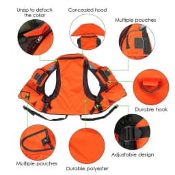 Professional Life Vest Fishing Adult Safety Life Multi-Pocket Jacket Survival Life Vest Swimming Boating Drifting