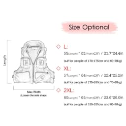 Professional Life Vest Fishing Adult Safety Life Multi-Pocket Jacket Survival Life Vest Swimming Boating Drifting