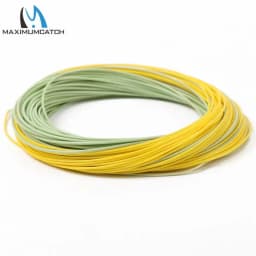 MAXIMUMCATCH 90/100ft 2-9WT Real Gold Fly Line Weight Forward Floating in Moss/Gold with Welded Loops Fly Fishing Line