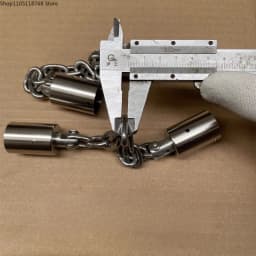 Stainless Steel Nunchaku Connecting Rings - DIY Parts Kit with Axles & Chain Links for Three-Section Staff