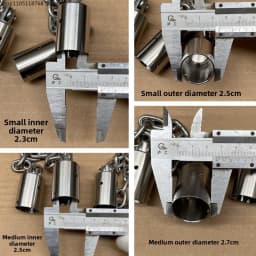 Stainless Steel Nunchaku Connecting Rings - DIY Parts Kit with Axles & Chain Links for Three-Section Staff