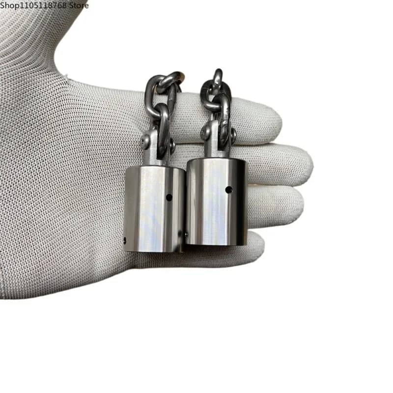 Stainless Steel Nunchaku Connecting Rings - DIY Parts Kit with Axles & Chain Links for Three-Section Staff