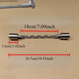 Stainless Steel Nunchaku Connecting Rings - DIY Parts Kit with Axles & Chain Links for Three-Section Staff