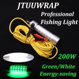 12V 200W Green White Night Specific Fishing equipment, High-Power Underwater Waterproof Night Fishing Light, Bait Submersible