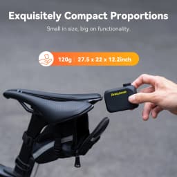 Anoutway Bicycle Pump Bike Tire Inflator Electric Mini Portable Digital Display Battery 120PSI Pressure Guage Air Compressor