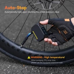 Anoutway Bicycle Pump Bike Tire Inflator Electric Mini Portable Digital Display Battery 120PSI Pressure Guage Air Compressor