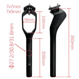 2026 BALUGOE High-Strength MTB Seat Pole Carbon Fiber Highway Seat Tube Hollow Broken Wind Competition Tube Riding Accessories
