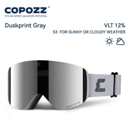 COPOZZ X-edge Series Men Women Double Layers Anti-Fog Ski Goggles Snowmobile Eyewear Snow Snowboard Glasses with Magnetic Lenses