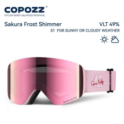COPOZZ X-edge Series Men Women Double Layers Anti-Fog Ski Goggles Snowmobile Eyewear Snow Snowboard Glasses with Magnetic Lenses