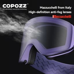 COPOZZ X-edge Series Men Women Double Layers Anti-Fog Ski Goggles Snowmobile Eyewear Snow Snowboard Glasses with Magnetic Lenses