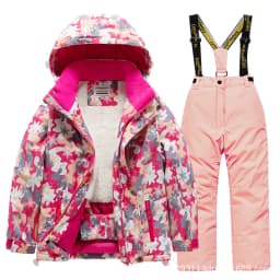 2026 New Children's Ski Suit Boys Girls Thickened Waterproof Warm Middle Older Kid's Baby Ski Clothes Full Set of Equipment