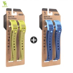 Qunature 4Pcs/set TPU Cable Tie Multifunctional Outdoor Cycling Tie-down Strap Wrap-around Design Resistant High Strength Strap