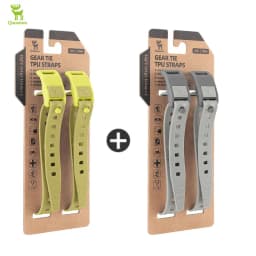Qunature 4Pcs/set TPU Cable Tie Multifunctional Outdoor Cycling Tie-down Strap Wrap-around Design Resistant High Strength Strap