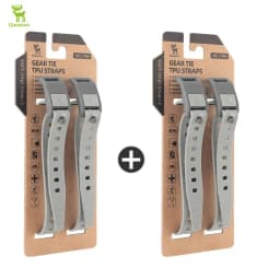 Qunature 4Pcs/set TPU Cable Tie Multifunctional Outdoor Cycling Tie-down Strap Wrap-around Design Resistant High Strength Strap