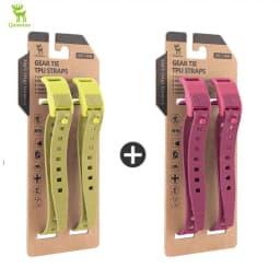 Qunature 4Pcs/set TPU Cable Tie Multifunctional Outdoor Cycling Tie-down Strap Wrap-around Design Resistant High Strength Strap