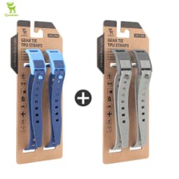 Qunature 4Pcs/set TPU Cable Tie Multifunctional Outdoor Cycling Tie-down Strap Wrap-around Design Resistant High Strength Strap