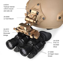 Professional Hunting NVG Goggles Mount PVS-14 Binocular Bridge Dovetail Adapter for Hunting