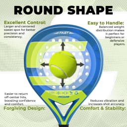 INSUM Fast Padel Racket Series 2026 Carbon Fiber Surface with EVA Memory Flex Foam Core Tennis Racket for Adults and Teenagers