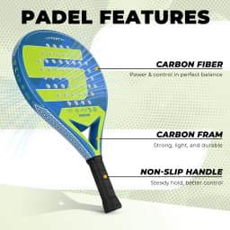 INSUM Fast Padel Racket Series 2026 Carbon Fiber Surface with EVA Memory Flex Foam Core Tennis Racket for Adults and Teenagers