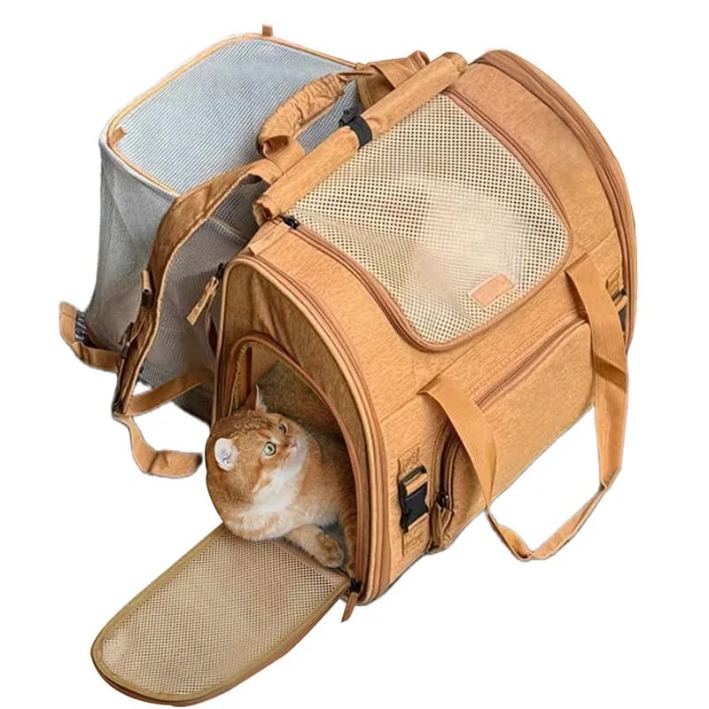 Cat Carrier Portable Cat Backpack Expandable Large Capacity Pet Backpack Foldable for Small and Medium Dogs and Cats For 8KG