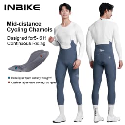 INBIKE Spring Men's Cycling Bib Pants Padding Breathable Sweat-Wicking with Pockets for Men Road Bike MTB Clothing Bicycle Pants