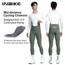 INBIKE Spring Men's Cycling Bib Pants Padding Breathable Sweat-Wicking with Pockets for Men Road Bike MTB Clothing Bicycle Pants