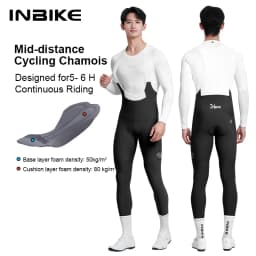 INBIKE Spring Men's Cycling Bib Pants Padding Breathable Sweat-Wicking with Pockets for Men Road Bike MTB Clothing Bicycle Pants