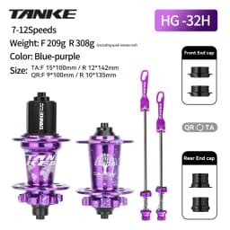 TANKE MTB 120 Click Hub 6 Bearing Bike Front Rear 32 36 Holes Disc Brake QR Bicycle mass thunder Noisy Cube HG 6 Pawl Hubs TH390