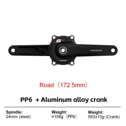 THINKRIDER PP6 Spider Power Meter 4 Bolt 110BCD 24mm Cadence Pedal Balance BLE ANT+ Crankset Chainring for Shimano