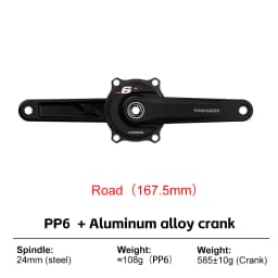 THINKRIDER PP6 Spider Power Meter 4 Bolt 110BCD 24mm Cadence Pedal Balance BLE ANT+ Crankset Chainring for Shimano