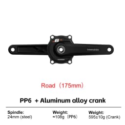 THINKRIDER PP6 Spider Power Meter 4 Bolt 110BCD 24mm Cadence Pedal Balance BLE ANT+ Crankset Chainring for Shimano