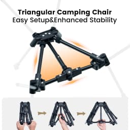 OneTigris Tigerblade Foldable Camping Chairs Lightweight Folding Chair Backpacking Moon Chairs for Travel Beach Fishing Relaxing