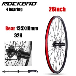 ROCKBAO Mountain Bike Wheelset 24/26/27.5/700C Disc Brake 4Bearings 7-11speed Quick Release 29er 120sounds MTB Bicycle Wheel