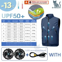 Men's Khaki Cooling 2-3-4 Fans Vest USB Air Conditioning Jacket Short Sleeve Outdoor Fishing Work Heat Protection Cooling Clothe
