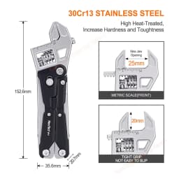 NexTool Adjustable Wrench Pliers W4 Multifunctional Folding Tool 11-in-1 Wrench Pliers Set EDC Outdoor Camping Home Maintenance