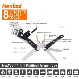 NexTool Adjustable Wrench Pliers W4 Multifunctional Folding Tool 11-in-1 Wrench Pliers Set EDC Outdoor Camping Home Maintenance