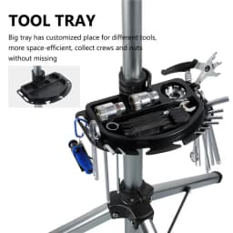 WEST BIKING Bike Repair Stand Adjustable Foldable Aluminum Alloy MTB Road Bicycle Maintenance Holder Stable Bike Rack With Tray