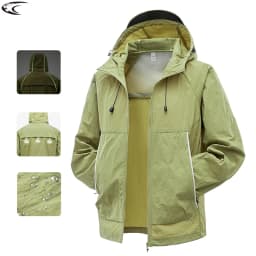 LNGXO Unisex Sun Protection Jackets Summer Waterproof Quick Dry Reflective Coat Camping Hiking Climbing Lightweight Windbreaker