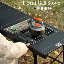 8000W IGT Gas Sinking Stove 3 Burner Stainless Steel Portable Camping Stove Desktop Brazier Grill Windproof Butane Propane