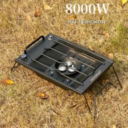 8000W IGT Gas Sinking Stove 3 Burner Stainless Steel Portable Camping Stove Desktop Brazier Grill Windproof Butane Propane