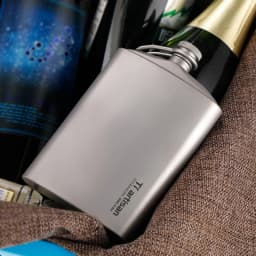 Tiartisan Titanium 260ml Alcohol Flask Outdoor Camping Ultralight Portable Whiskey Wine Bottle With Funnel
