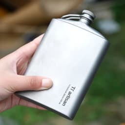 Tiartisan Titanium 260ml Alcohol Flask Outdoor Camping Ultralight Portable Whiskey Wine Bottle With Funnel