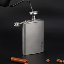 Tiartisan Titanium 260ml Alcohol Flask Outdoor Camping Ultralight Portable Whiskey Wine Bottle With Funnel
