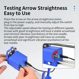 SPG Professional Electric Arrow Spinner Tester | 1000-2000 RPM Adjustable Speed Archery Shafts Straightness Inspector