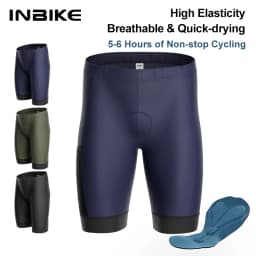 INBIKE Men's Bike Shorts 3D Padded Cycling Road Biking Clothing Man Mountain Riding Biker Bicycle MTB Cycle Shorts With Pockets